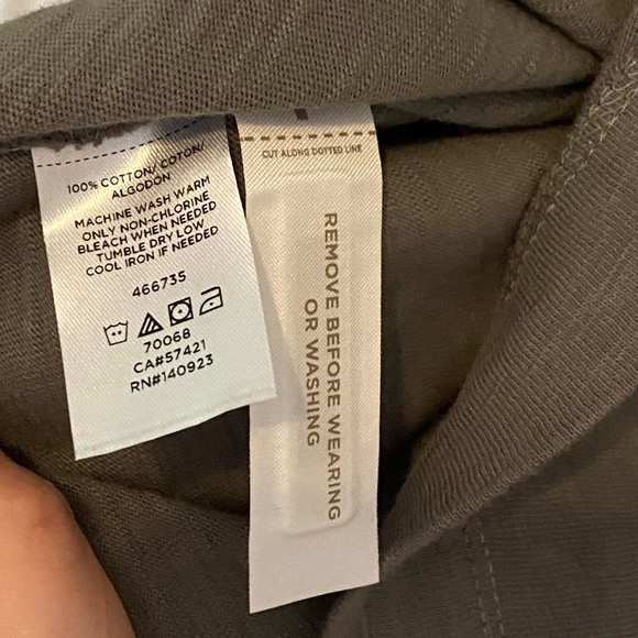 Lou & Grey Green Cotton Light Weight Boat Neck Tee Shirt Mini Dress Small NEW - Picture 4 of 4